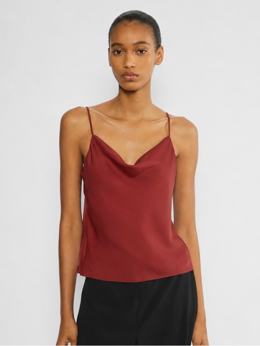Babaton | Cowlneck Camisole Tank Top Rust Terracotta Size XS Aritzia